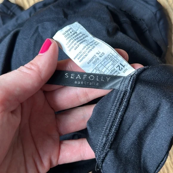 Seafolly Black Halter One Piece Swimsuit - Picture 4 of 6